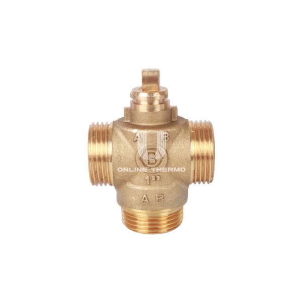 Трехходовой зонный (зональный) клапан Stout SVM-0070-300125 НР 1", Kvs 8, с сервоприводом 230V, компактный