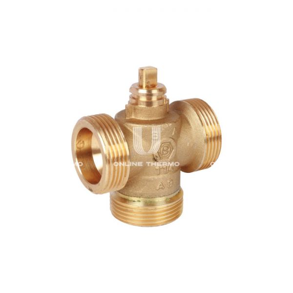 Трехходовой зонный (зональный) клапан Stout SVM-0070-300132 НР 1"1/4", Kvs 8, с сервоприводом 230V, компактный