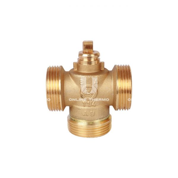 Трехходовой зонный (зональный) клапан Stout SVM-0070-300132 НР 1"1/4", Kvs 8, с сервоприводом 230V, компактный