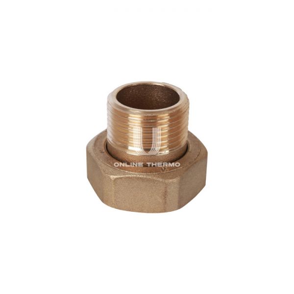 Полусгон (штуцер) с разъемным соединением Stout SVM-0071-002025 3/4"×1" НР-ВР, с плоским уплотнением