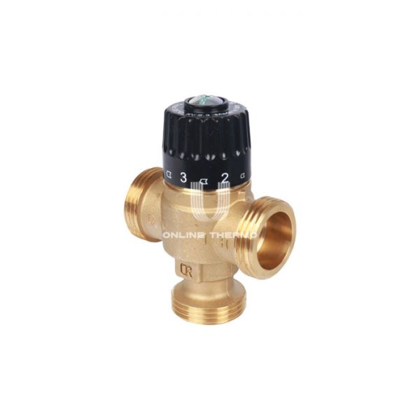 Термостатический смесительный клапан Stout SVM-0125-236525 DN25 НР 1", Kvs 2.3, PN10, 30-65°С, смешение вниз