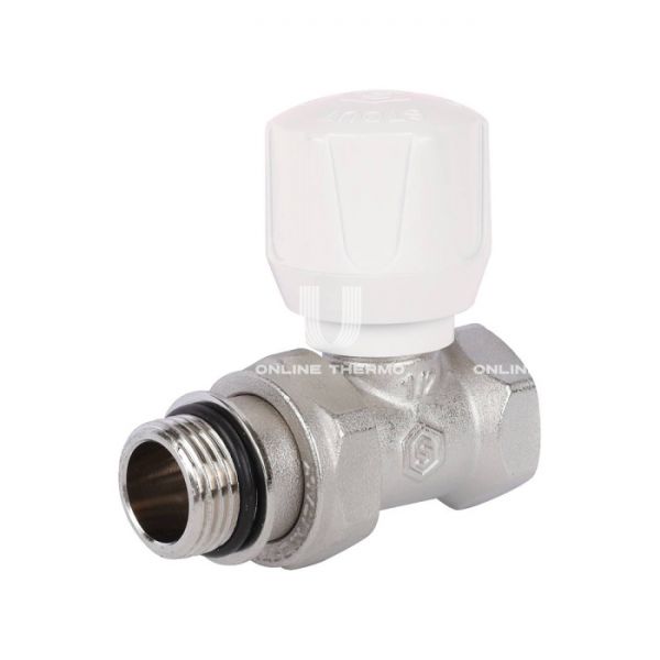 Радиаторный клапан (вентиль) ручной регулировки Stout SVR-2122-100015 1/2" ВР-НР, прямой, с уплотнением