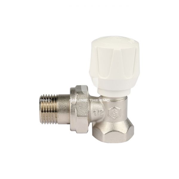 SVRs 1152 000015 STOUT Клапан ручной терморегулирующий с неподъемным шпинделем, угловой 1/2"