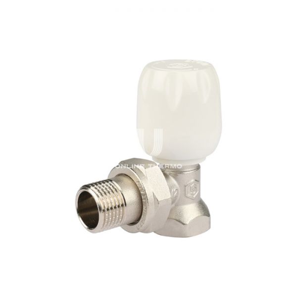 Клапан Stout ручной терморегулирующий с неподъемным шпинделем, угловой 3/4"