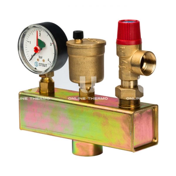 Группа безопасности котла Stout (до 50 кВт), без теплоизоляции