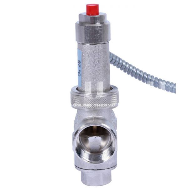 Термоклапан Stout для твердотопливных котлов 1/2", капиляр, 1300 мм