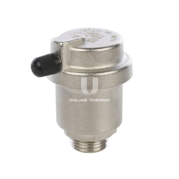 Автоматический воздухоотводчик Stout SVS-0012-000015 1/2", боковой выпуск, никелированный, с уплотнением O-ring
