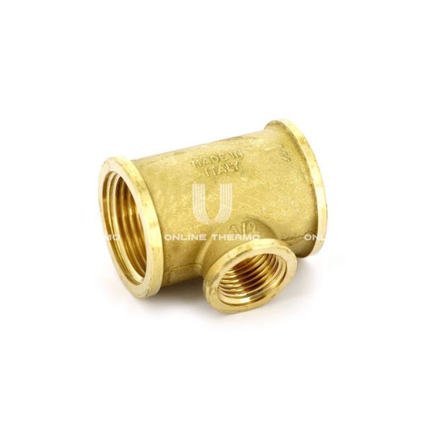 Тройник переходной с внутренней резьбой Tiemme 1500049, ВР 3/4"x1/2"x3/4", серия 1570