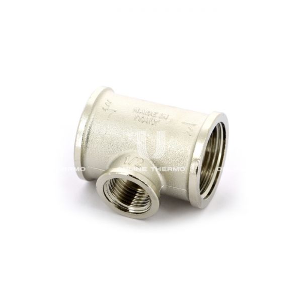 Тройник переходной с внутренней резьбой Tiemme 1500224, ВР 1"x3/4"x1", никелированный, серия 1570N