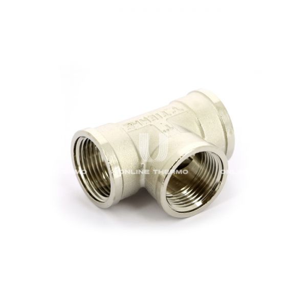Тройник равносторонний с внутренней резьбой Tiemme 1500331, ВР 1 1/4", никелированный, серия 1570N