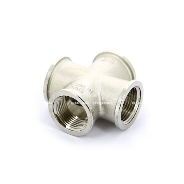 Крестовина с внутренней резьбой Tiemme 1500577, ВР 1 1/2", никелированная, серия 1580N