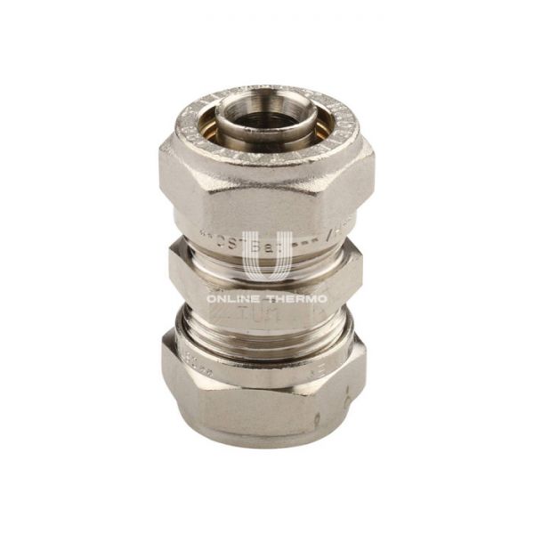 Муфта равносторонняя Tiemme 1600012, 16 мм, никелированная, компрессионная