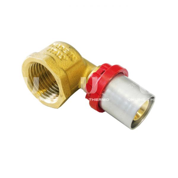 Угольник (угол) 90° с внутренней резьбой Tiemme 1650001 16x1/2'', пресс-фитинг