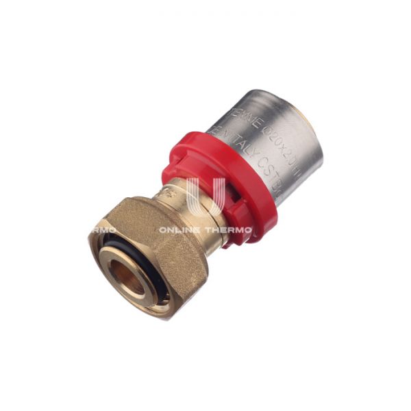 Муфта переходная (переходник под конус) с накидкой гайкой Tiemme 1650028 16x1/2'', пресс-фитинг