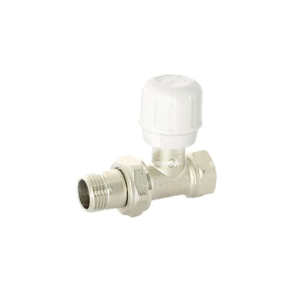 Радиаторный клапан (вентиль) ручной регулировки Uni-fitt 150N3000 3/4" ВР-НР, прямой, с разъемным соединением