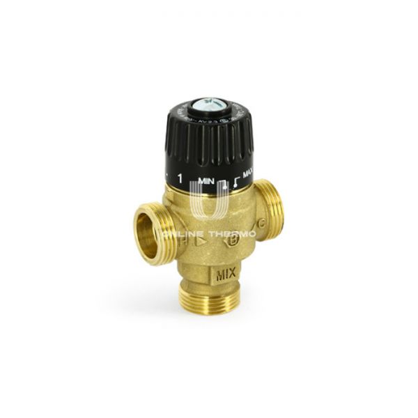 Термостатический смесительный клапан Uni-Fitt 353G2440 DN25 НР 1", Kvs 2.3, PN5, 30-65°С, смешение вниз