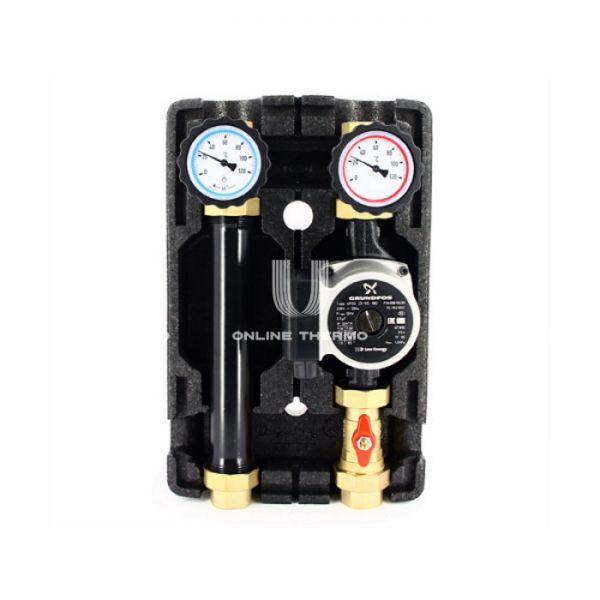 Насосная группа Uni-fitt 490G2500, прямая, DN 25 (1"), с насосом Grundfos UPSO 25-65 180