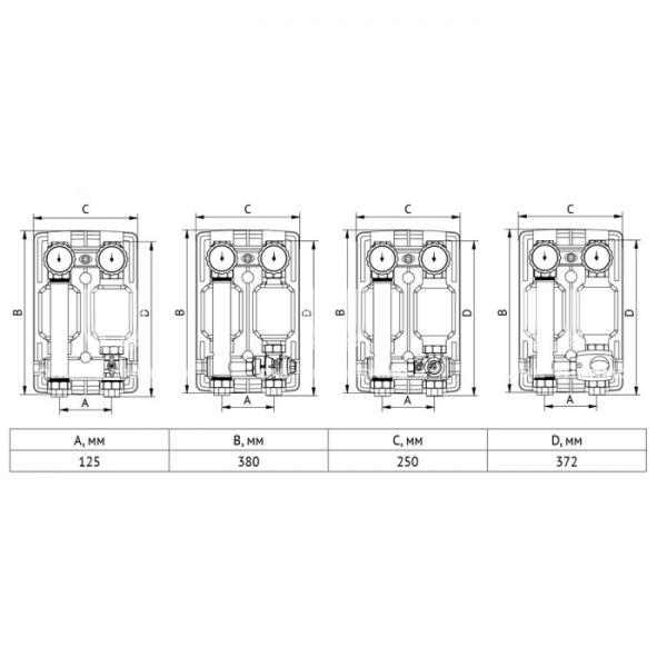 Насосная группа Uni-Fitt 490S2500, прямая, DN 25 (1"), с насосом Uni-Fitt SCP 25-60