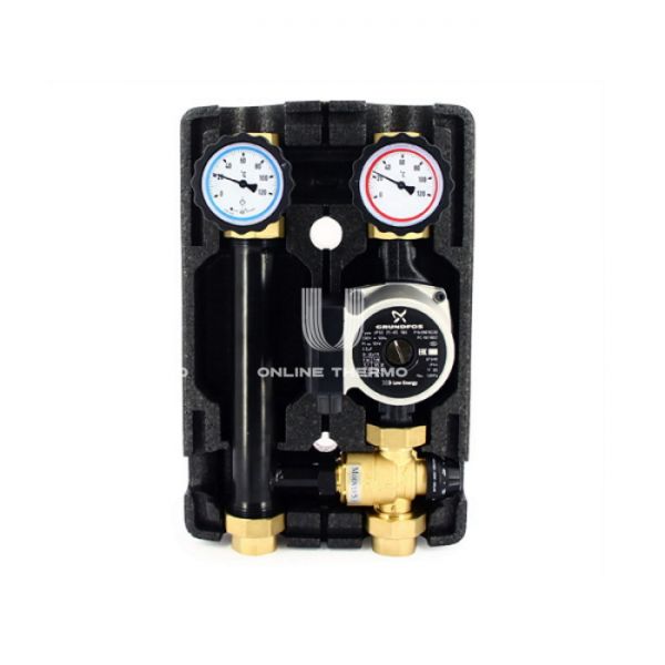 Насосная группа Uni-fitt 491G2500, смесительная с термосмесителем, DN 25 (1"), с насосом Grundfos UPSO 25-65 180