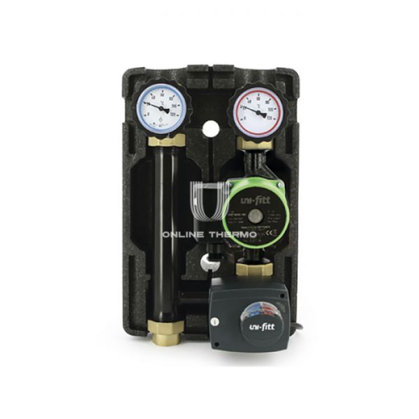 Насосная группа Uni-Fitt 493E2500, смесительная с приводом, DN 25 (1"), с насосом Uni-Fitt ECP 25-60, подача справа