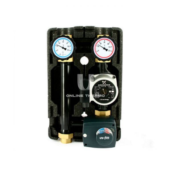 Насосная группа Uni-fitt 493G2500, смесительная с приводом, DN 25 (1"), с насосом Grundfos UPSO 25-65 180
