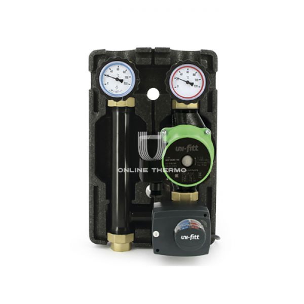Насосная группа Uni-Fitt 493S2500, смесительная с приводом, DN 25 (1"), с насосом Uni-Fitt SCP 25-60, подача справа