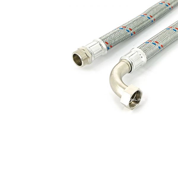 Гибкая подводка для воды антивибрационная Uni-Fitt 505S4406 1" ВР-НР, длина 600 мм, угловая