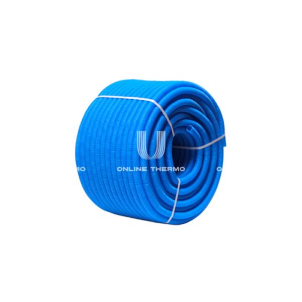 Труба гофрированная Uni-Fitt 583B2510 ПНД 25 мм, синяя, (для труб 16 мм), бухта 100 м