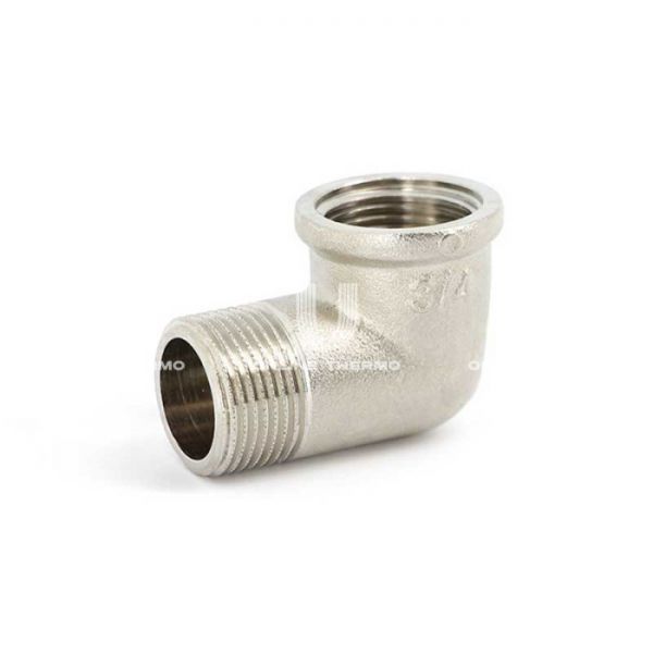 Угольник (угол) равносторонний с внутренней и наружной резьбой Uni-Fitt 611N4400, ВР-НР 1", никелированный