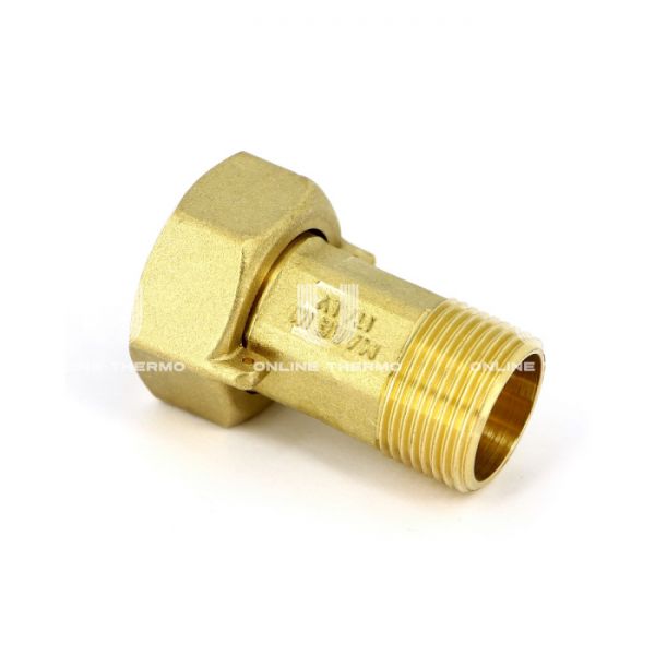 Соединение с накидной гайкой Uni-Fitt 620G2300, ВР-НР 1/2х3/4", с отверстием для пломбировки