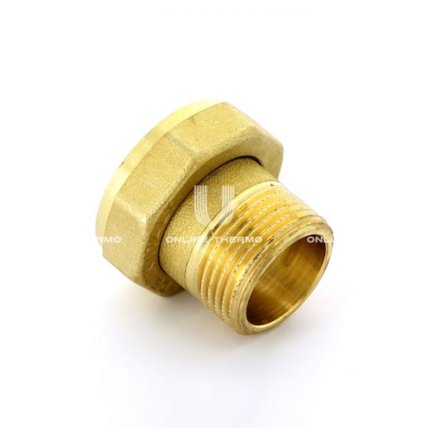 Соединение с накидной гайкой Uni-Fitt 624G2300, ВР-НР 1/2x3/4", с плоским уплотнением, редукционное