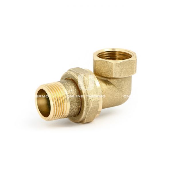 Угловое разъемное соединение "американка" Uni-Fitt 652G4000, ВР-НР 1", с плоским уплотнением