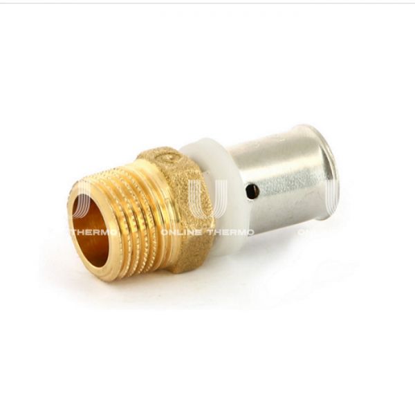 Муфта переходная (переходник) с наружной резьбой Uni-fitt 702G6200 16х1/2", пресс-фитинг