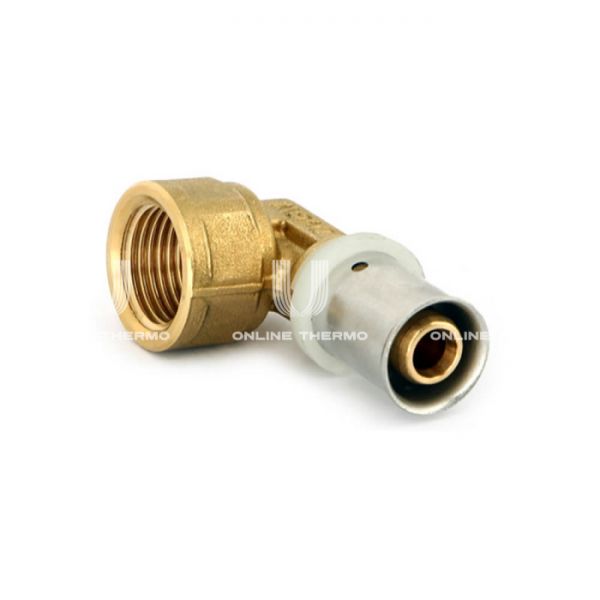 Угольник (угол) 90° с внутренней резьбой Uni-fitt 704G6200 16х1/2", пресс-фитинг