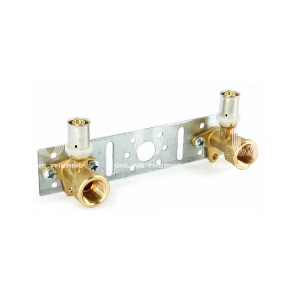 Настенный комплект (с водорозетками) для смесителя Uni-fitt 712G6200 16х1/2", пресс-фитинг