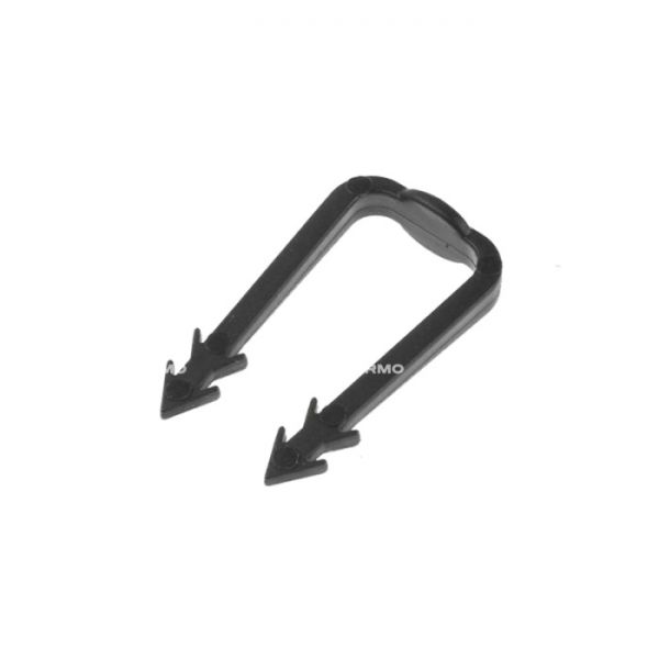 Гарбун-скоба Uni-Fitt 858P2050, для монтажной планки, черная