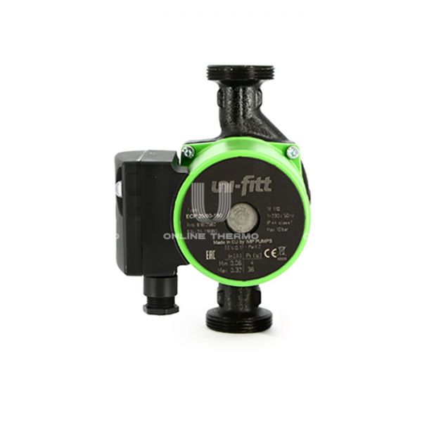 Насос циркуляционный Uni-Fitt ECP 25/40 180, 918E2540, база 180 мм, с гайками, энергоэффективный