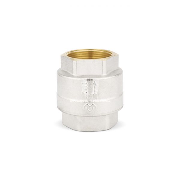 Обратный клапан Varmega VM04905, 1 1/2" ВР, с седлом из нейлона, никелированный