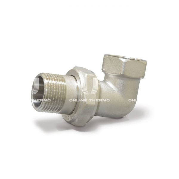 Угловое разъемное соединение "американка" Varmega VM09103, ВР-НР 1" , с плоским уплотнением, никелированное