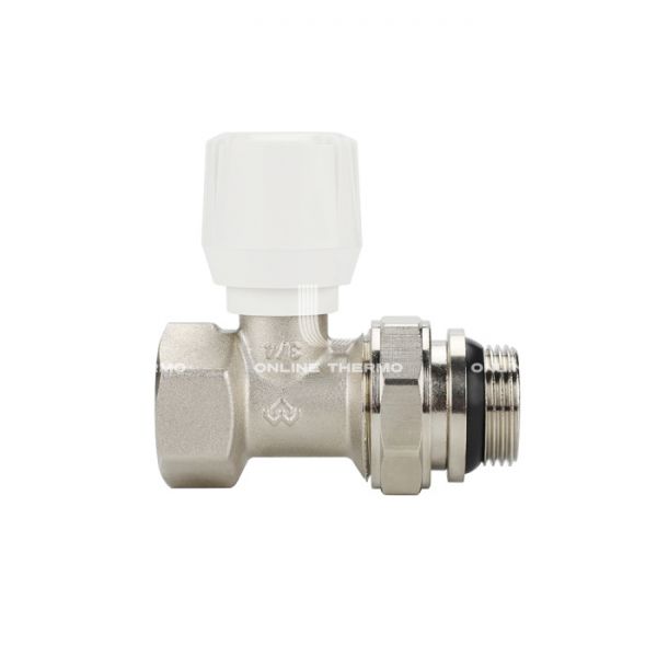 Радиаторный клапан (вентиль) ручной регулировки Varmega VM10113, 3/4" ВР-НР, прямой, с самоуплотняющимся полусгоном