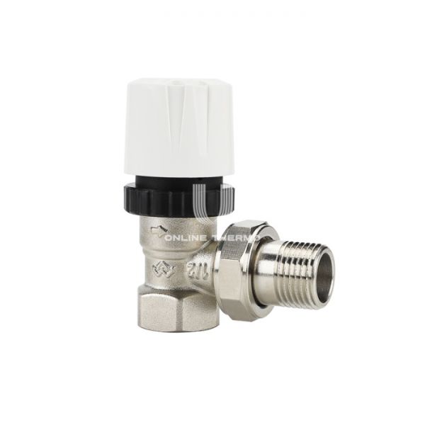 Термостатический клапан (терморегулятор) Varmega VM10401, 1/2" ВР-НР, угловой, без преднастройки