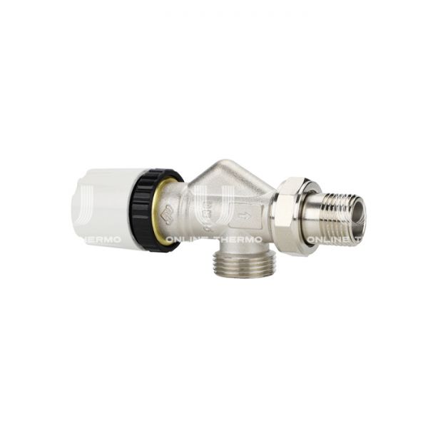 Термостатический клапан (терморегулятор) Varmega VM10802, 1/2" x 3/4"EK НР, осевой, без преднастройки
