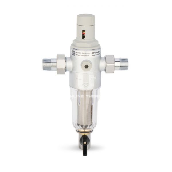 Комбинированный промывной фильтр Varmega VM22801, 1/2" НР, для холодной воды, с редуктором давления