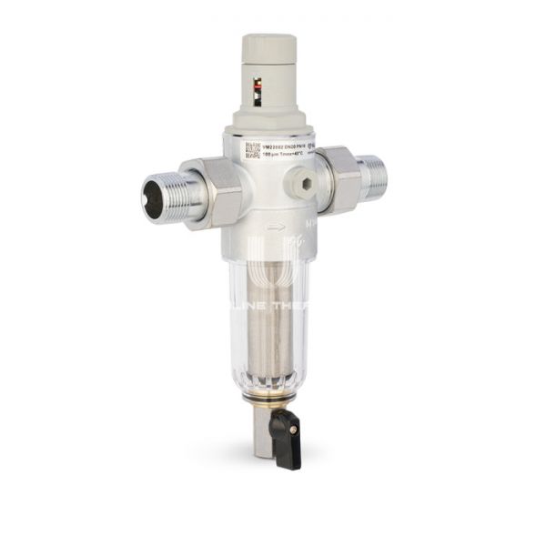 Комбинированный промывной фильтр Varmega VM22802, 3/4" НР, для холодной воды, с редуктором давления