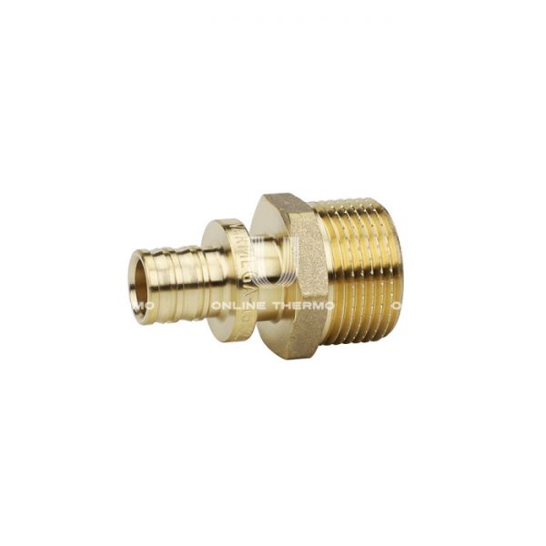 Муфта переходная (переходник) с наружной резьбой Varmega Slide-fit VM51216, 25х3/4", латунная, аксиальная