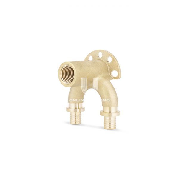 Угольник с внутренней резьбой Varmega Slide-fit VM52111, 16?16?1/2", настенный проходной, аксиальный, латунь