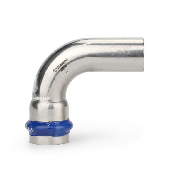 Угольник 90° однораструбный Varmega Inox Press VM711002222, 22?22a мм