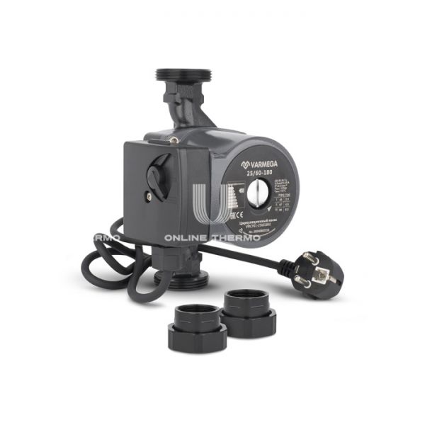 Насос циркуляционный Varmega VMCP01 Basic 25/60 180, VMCP01-25601802, с гайками