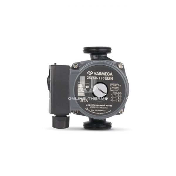 Насос циркуляционный Varmega VMCP02 PRO 25/60 130, VMCP02-25601302, с гайками