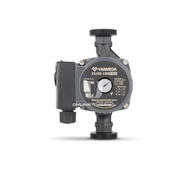Насос циркуляционный Varmega VMCP02 PRO 25/60 180, VMCP02-25601802, с гайками